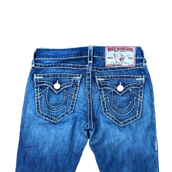 TRUE Religion Jeans Size 31 BILLY SUPER T Blue - Picture 2 of 7